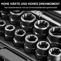 14 шт., набор головок для извлечения гаек и болтов, инструмент для ремонта автомобиля, набор ударных головок 6,35-19 мм, стальные ручные инструменты Cr-Mo — изображение 5