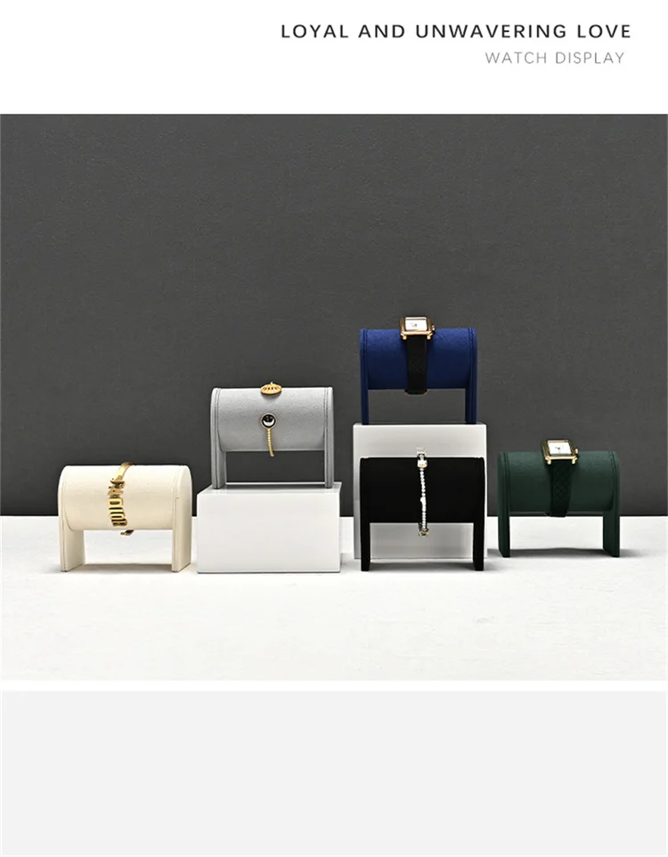 Oirlv Watch Display Stand Microfiber Jewelry Organizer Watch Stand Bracelet Display Rack Jewelry Watch Bracelet Photography Prop