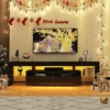 63in TV Stand 65/70 Inch TV,Modern LED TV Stand Living Room,Black Stand,High Gloss Entertainment Center Storage Drawer 2