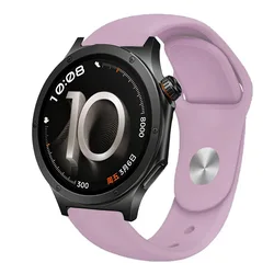 Soft Silicone Sports Strap, Breathable and Comfortable, 18/20/22mm for OPPO Watch X3 (Purple)