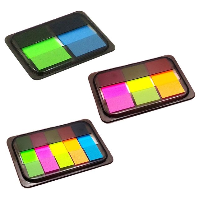 Portable Index Labels Set with Storage Case Reading Stickers Bookmarks