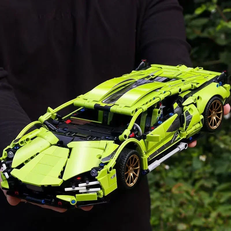 Building Blocks Toys 1:14 Technical 1280Pcs Racing Sport Car 42115 Model Building Blocks Mechanical Speed Vehicle Supercar Brick Toys