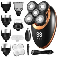 IPX7 Waterproof Electric Shaver Razor for Men Beard Hair Trimmer Rechargeable Bald Head Shaving Machine LCD Display Grooming Kit 1