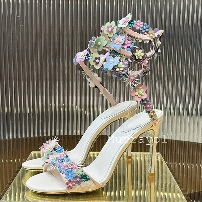 Tacón Alto Zapatos De Serpiente Mujer Sandalias De Tacón Alto Fino