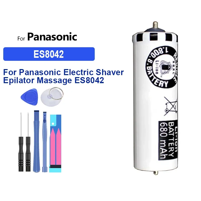 High-Performance 680mAh Battery for Panasonic Electric Shaver Epilator Massage ES8042 ES8043 ES8044 ES8048, ES8042