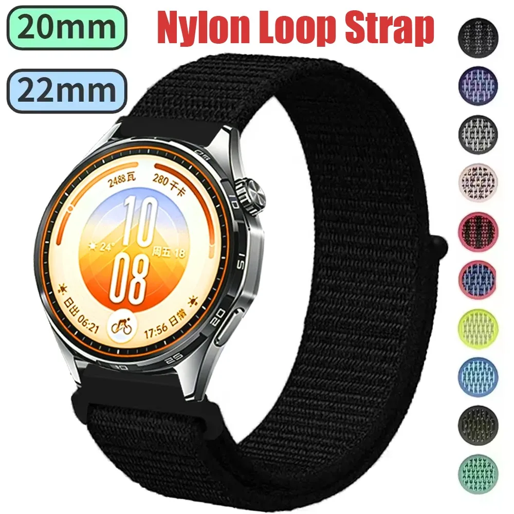 Comfortable Nylon Loop Strap for Smartwatches - Available in 20mm and 22mm Sizes