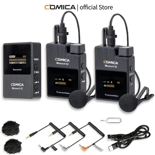 Comica BoomX-D 2.4G Wireless Microphone Dual-channel Lapel Microphone