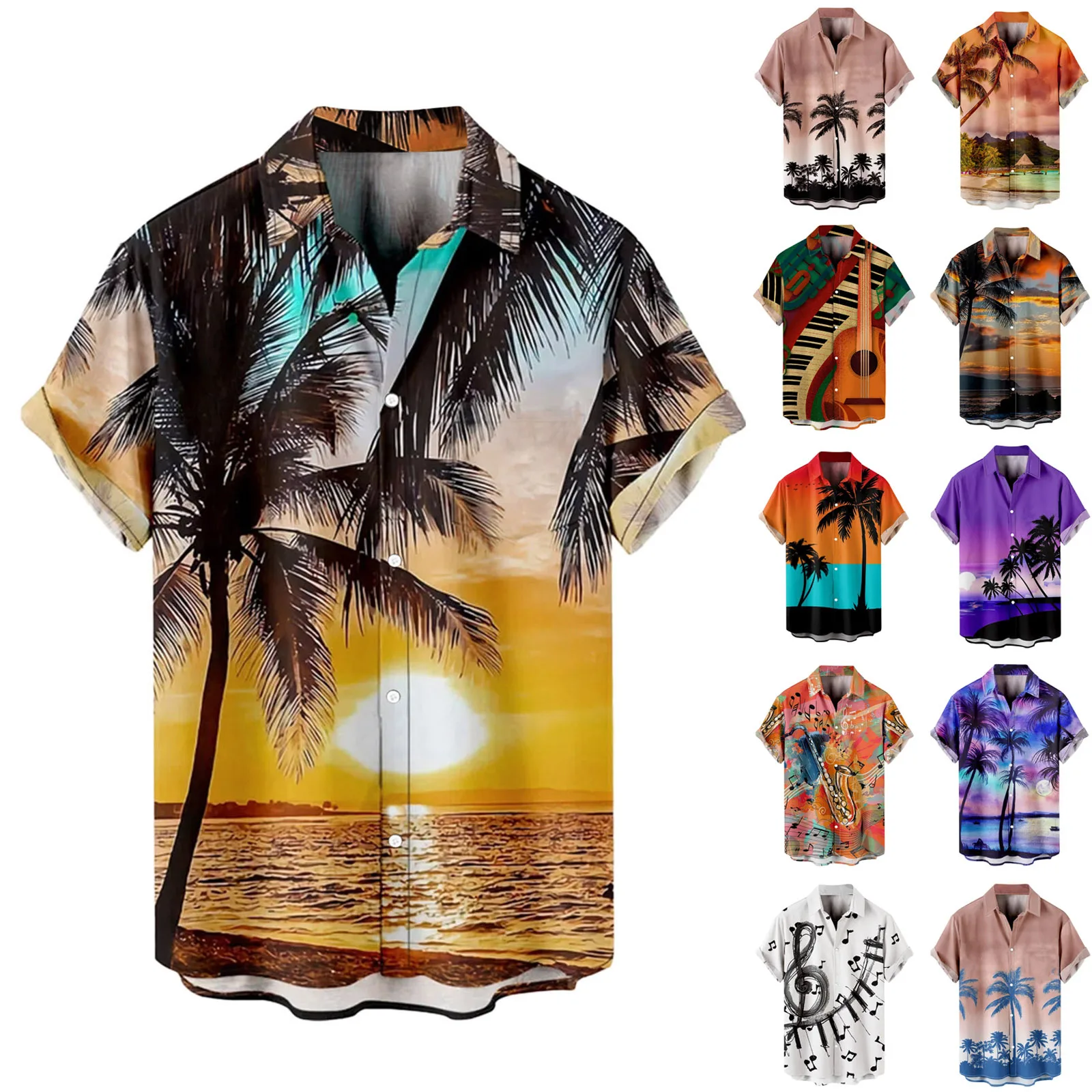 

Hawaiian Shirts Casual Shirts Men's Short Sleeve Shirts Beach Shirt for Men Party Shirt Travel Shirts Y2k