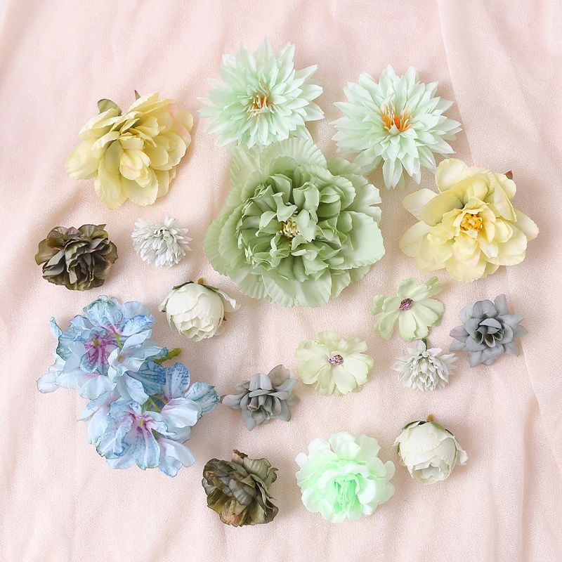 Rose künstliche Blumen Köpfe für zu Hause Raum dekor Hochzeit Hochzeit Dekoration gefälschte Blumen DIY Sammelalbum Geschenk box Zubehör – Detail 3