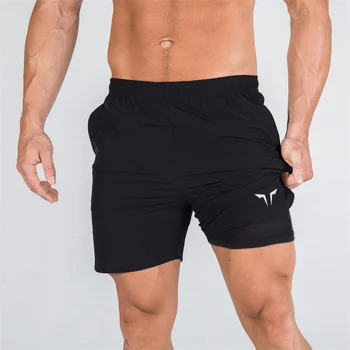 2024 NEW Fitness Men Gyms Shorts Workout Male Breathable 2 In 1 Double-deck Quick Dry Sportswear Jogger Beach Shorts Men 4