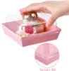 Small Charcuterie Boxes with Clear Lids, To Go Paper Disposable Food Containers, 5 Inches Bakery Dessert Boxes 4