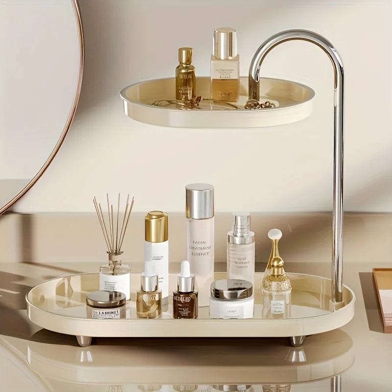 Light Luxury Bathroom Storage Rack Storage Rack Dressing Table Skin Care Products Entrance Desk Key Miscellaneous Storage Rack 2