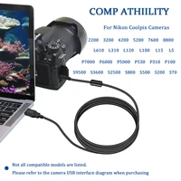 UC-E6 Digital Camera USB Data Cable Mini 8 Pin  for Nikon CoolPix Fuji Panasonic Olympus Sony 1M 1.5M 6