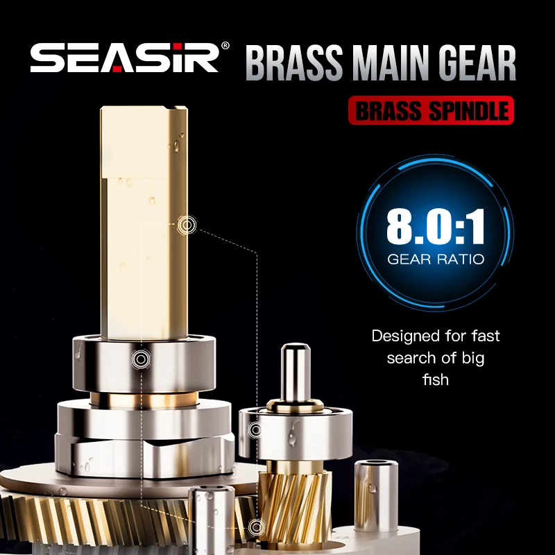 【新品】Seasir Salminus サルミナス　メタルボディ Seasir Salminus ベイトキャスティング釣りリールカーボン