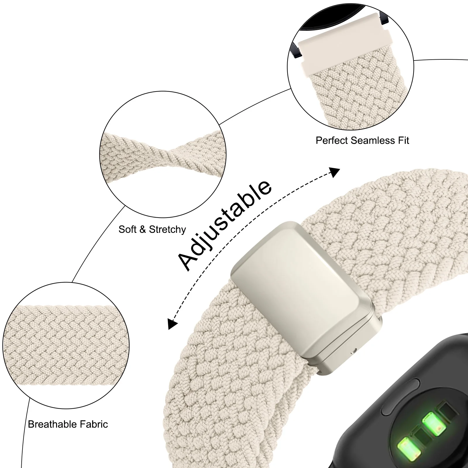 Braided Watch Strap - Adjustable Sizes