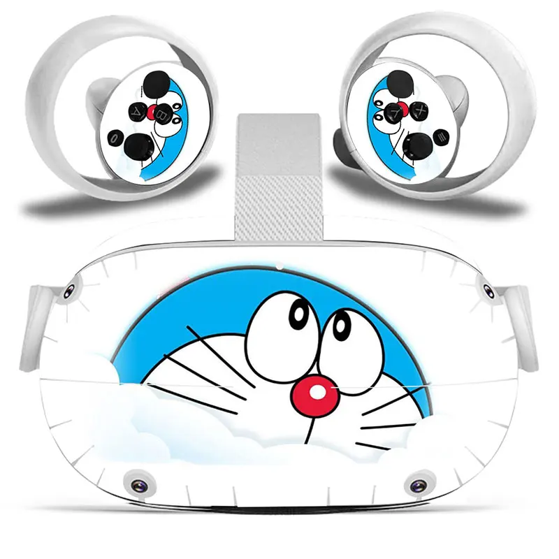 Pokemon Pikachu Mario Vinyl Skin Sticker for Oculus Quest 2 VR Skin Sticker Headset Virtual Reality Decals Protective PVC