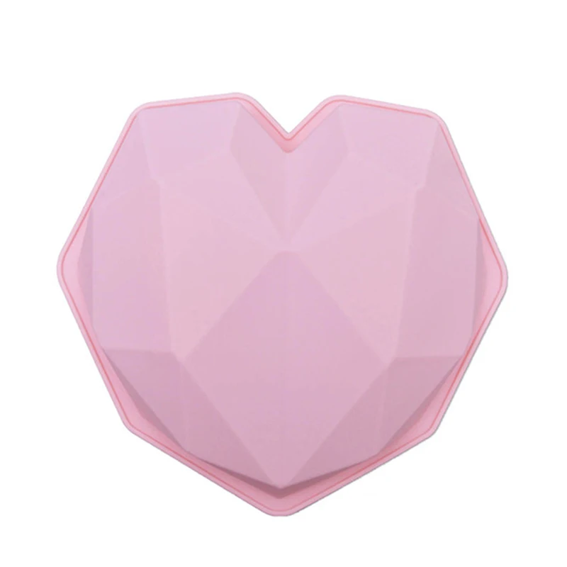 Molde de corazon para chocolate diamante moldes silicon silicona reposteria  2pcs
