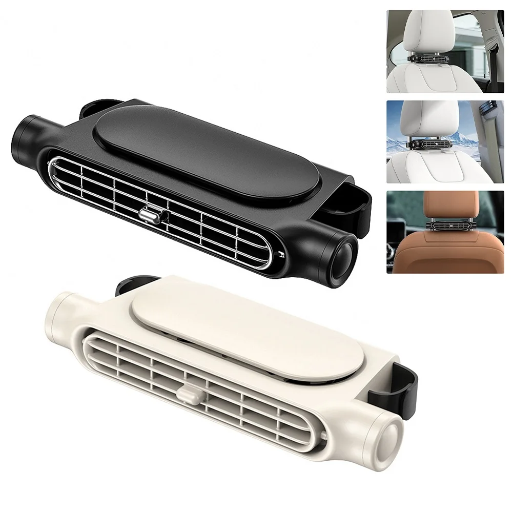 Universal Refrigeration Car Fan Car High Wind Power Electric Fan Level 3 Wind Speed Cooling Rear Seat Accessorie 1set