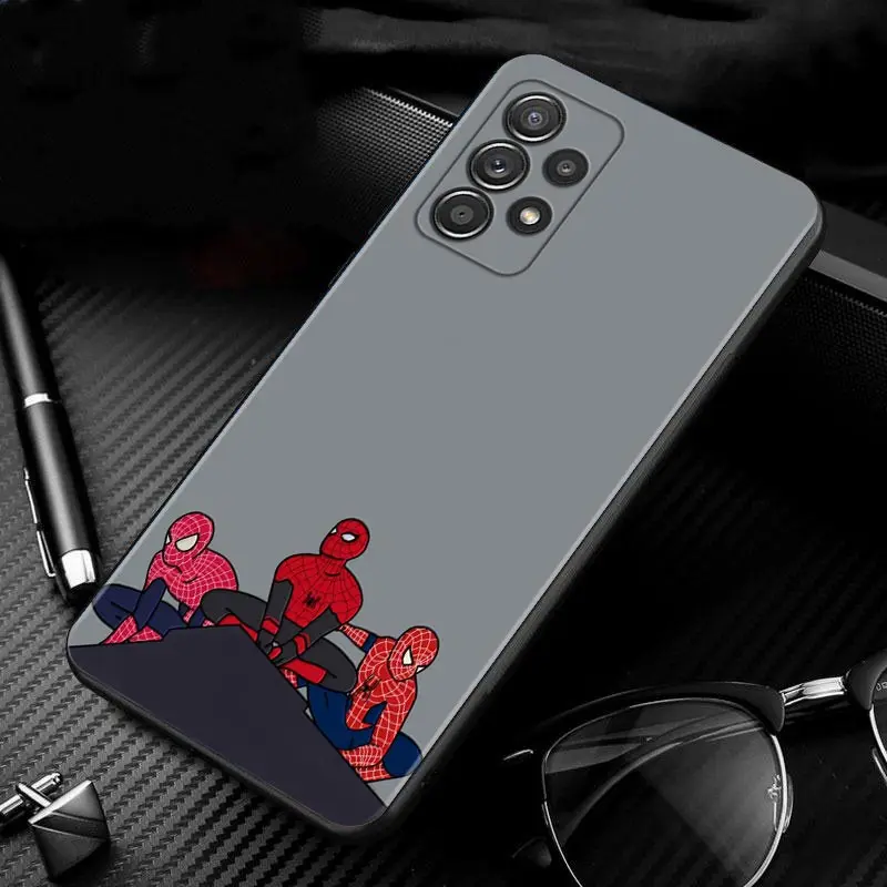 Marvel Cartoon Spiderman Three Generations For Samsung Galaxy A12 A52 A51 A32 A21s A71 A02s A32 A31 A72 A22 A11 A41 A42 A01 Case kawaii samsung cases