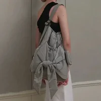 Women Bag Nylon High-Capacity Fashion Casual Backpack Bow Drawstring Shoulder Bag Handbag All-match - Image 3