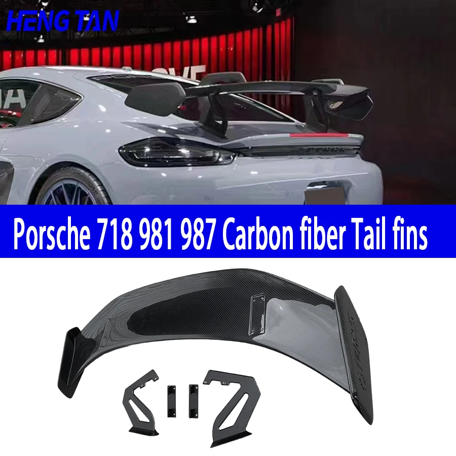 

Real Carbon Fiber Rear Spoiler Duckbill Car Wing For Porsche 718 981 987 GT4 RS Style Retrofit the rear wing Top Wing body kit