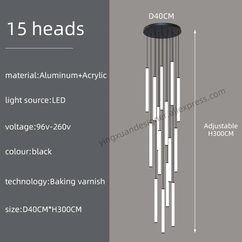15 heads