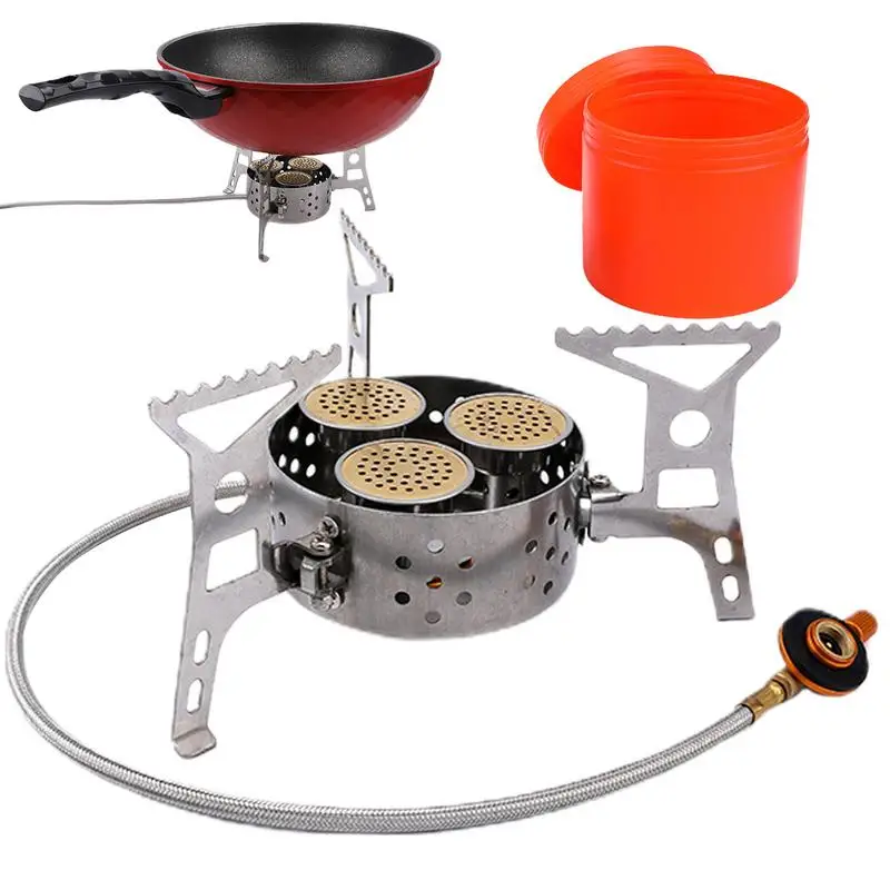 

Camping Stove Burner 9000W Portable Small Camping Stoves Burner Flat Tank Stove Foldable Camping Cooking Gear Stove Burner