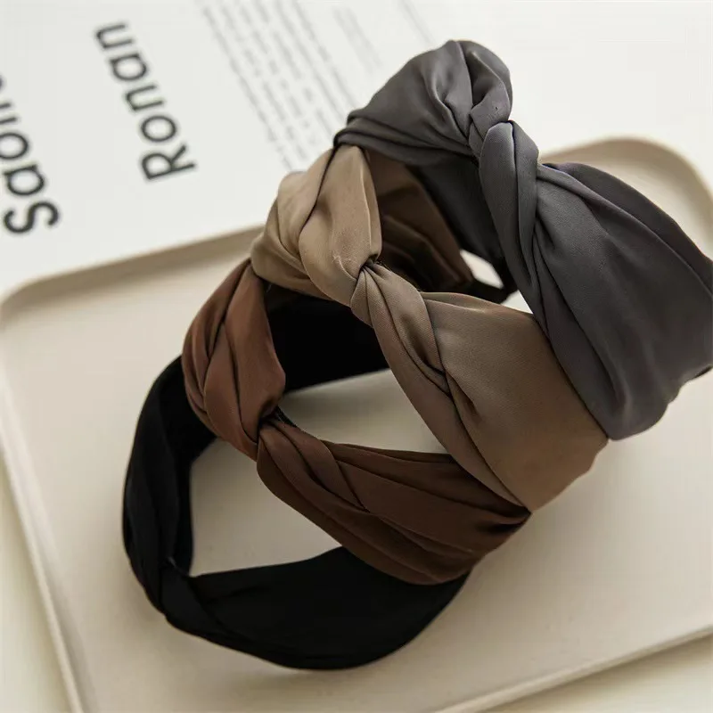 

2023 New Hair Hoop Hair Bands for Women Girls Fashion Korean Style Knotted Headband Soft Wide Hairband Hair Accessories Headwear