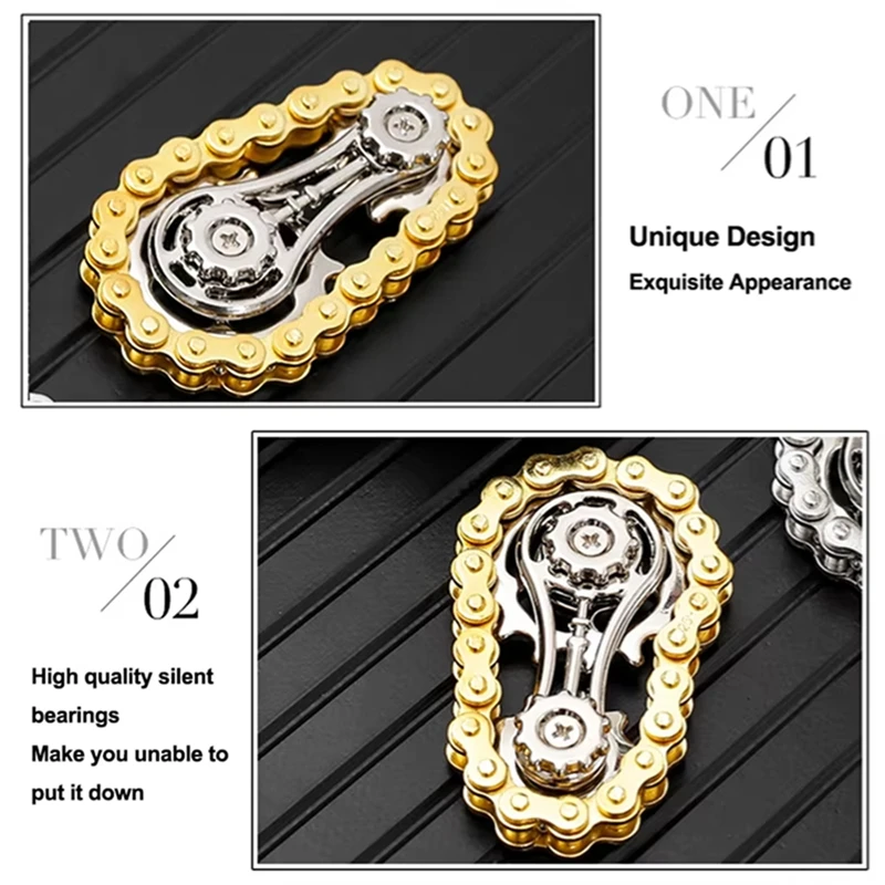 Mechanical EDC Gear Fidget Spinner Stress Relief Sprockets Flywheel Fingertip Gyro Fidget Spinner Desk Toy for Adults Sca088af86f594c12b4206ae530fd0ea83