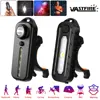 LED Red Blue Shoulder Tactical Police Flashlight with Clip USB Rechargeable Torch Bike Taillight Helmet Warn Light Flashlight 1