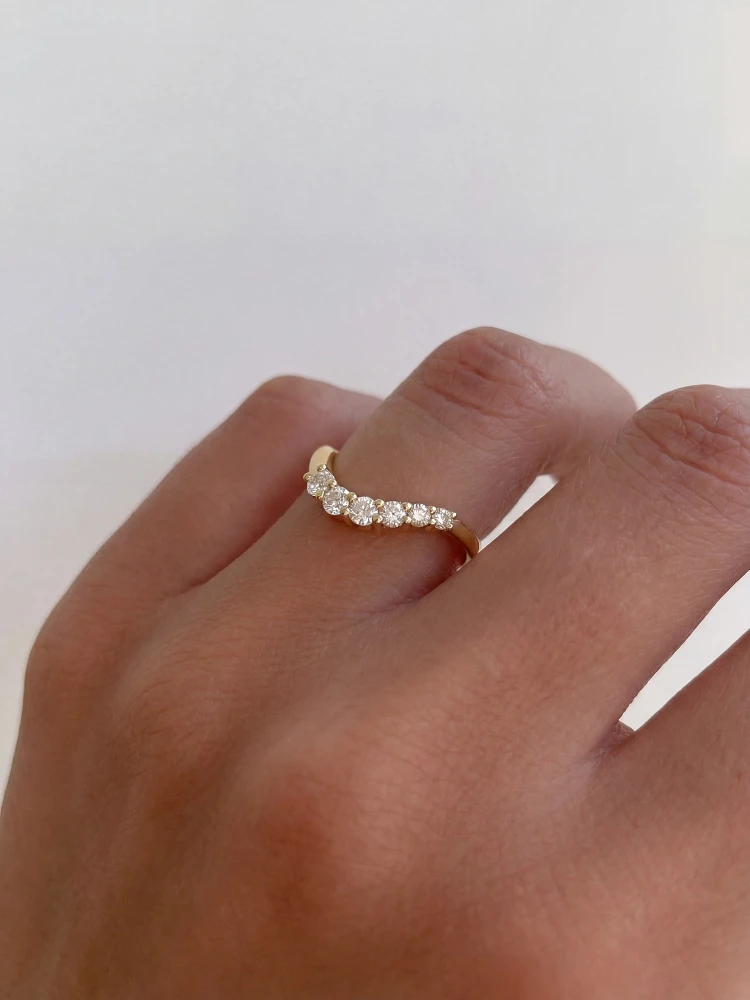 925er Sterlingsilber, Minimalismus, modischer Wellen-Zirkon-Ring für Frauen, Verlobung, Hochzeit, Jahrestag, Party, hochwertiger edler Schmuck – Detail 7