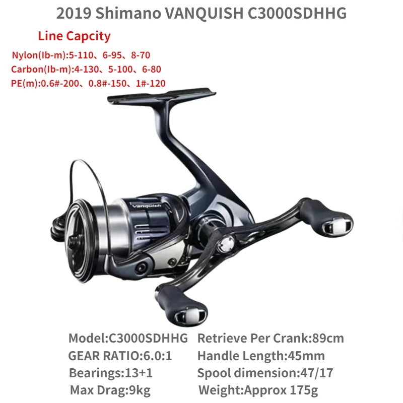 2019 SHIMANO Vanquish True Lightness Spinning Fishing Reels