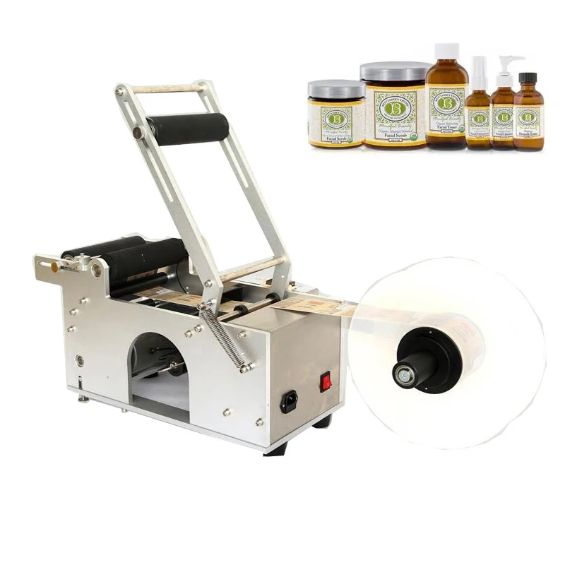 

Semi Automatic Labeling Machine PET Plastic Bottle Date Coder Label Dispenser Machine Label Applicator