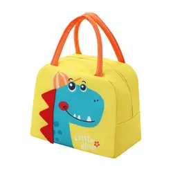 Cute Cartoon Insulated Portable Lunch Bag with Thickened Aluminum Foil (Yellow)