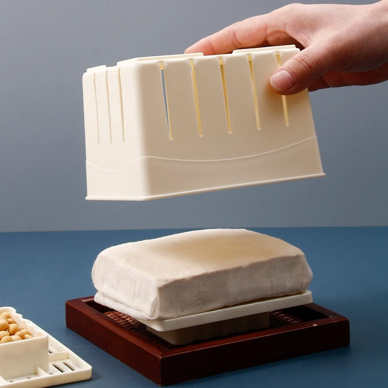 Kitchen Cooking Tool Set DIY Plastic Tofu Press Mould Homemade Tofu Mold Soybean Curd Making Mold With Cheese Cloth kitchen utensils,tofu mold