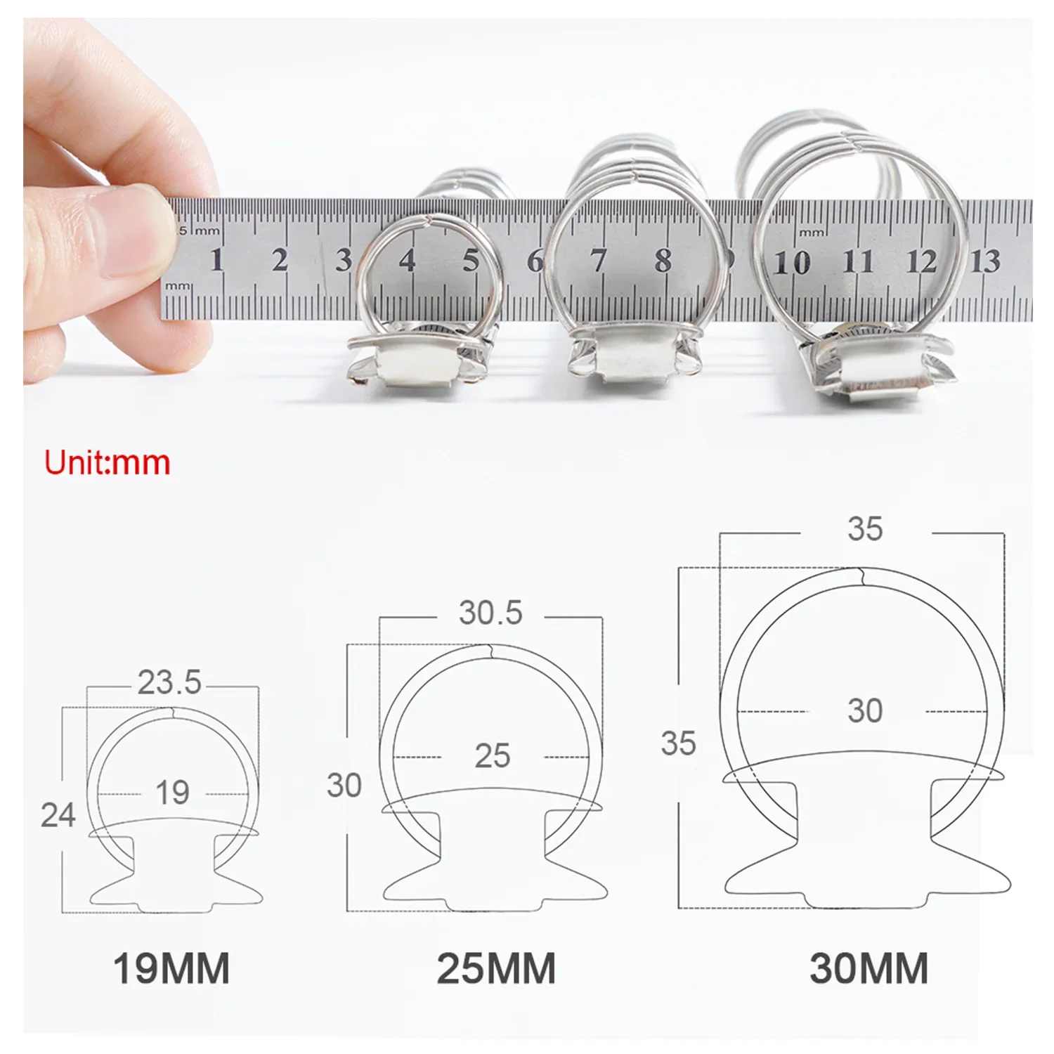 30mm A5/A6/A7 노트북 바인더 바인딩 교체 클립 금속 링 액세서리 루스 리프 예산 골드 바인더 바인딩 링