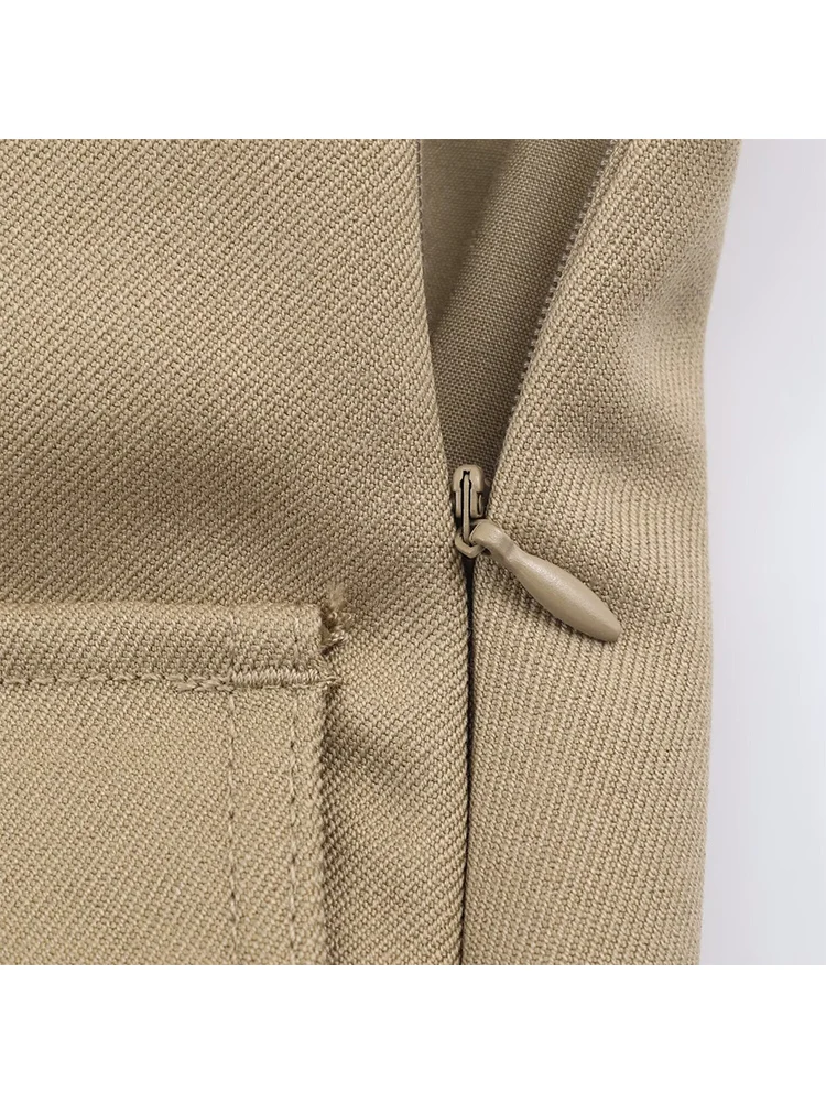 Fashion Women's Shorts Skirts High Waist Zipper  Pockets Safari Style Casual Shorts Skirts Summer New Solid Color Mini Skirts