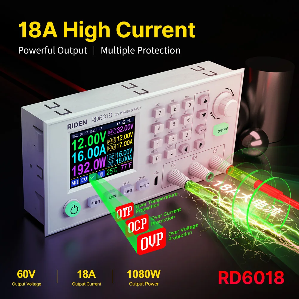 RD RIDEN RD6006W USB WiFi 安定化電源　60V 6A Riden rd6006 rd6006w usb wifi dc電圧電流ベンチパワーサプライ