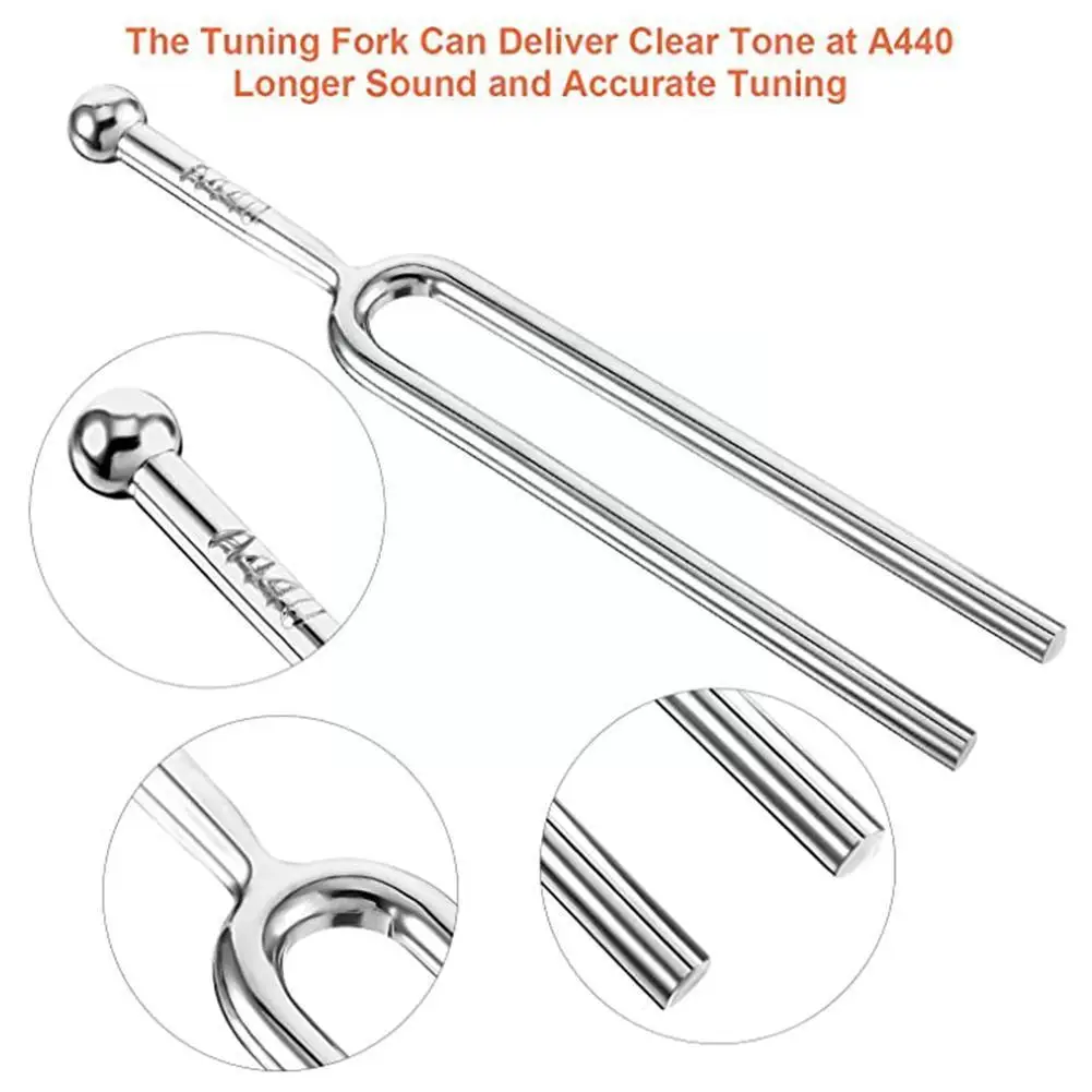 

440Hz A Tone Steel Tuning Fork Violin Guitar Tuner Instrument for Music Learning