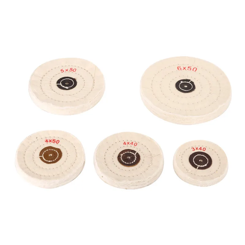 3ピース ミラー研磨ホイールセットコットンホイール YWHWLX 研磨布バフ 4インチ ポリッシャー バフ研磨用