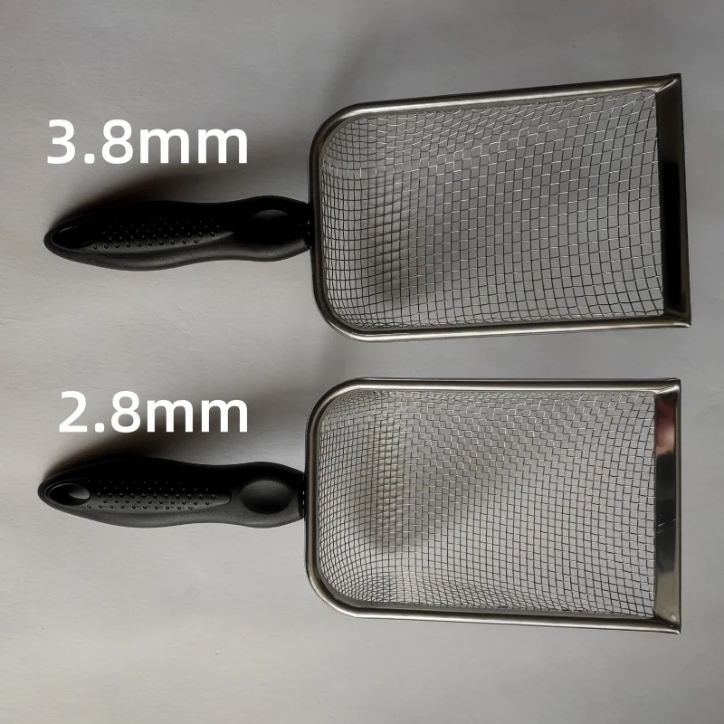 Stainless Steel Fine Mesh Cat Litter & Reptile Sand Sifter Shovel