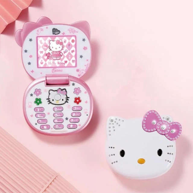 Kawaii Sanrio Hello Kitty Flip Phone | Hello Kitty Cute Flip Phones - 2023 New Kawaii - Aliexpress