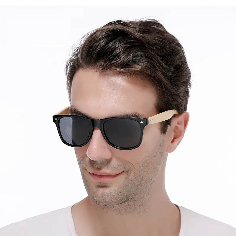 

Bamboo Wood Square Sunglasses Brand Design Men Women Coating Mirror Sun Glasses Retro Glasses UV400 Shades Gafas De Sol