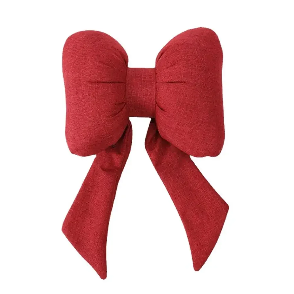 Cute Ribbon Bow Car Neck Pillow - Comfortable Adjustable Cotton Headrest Cushion