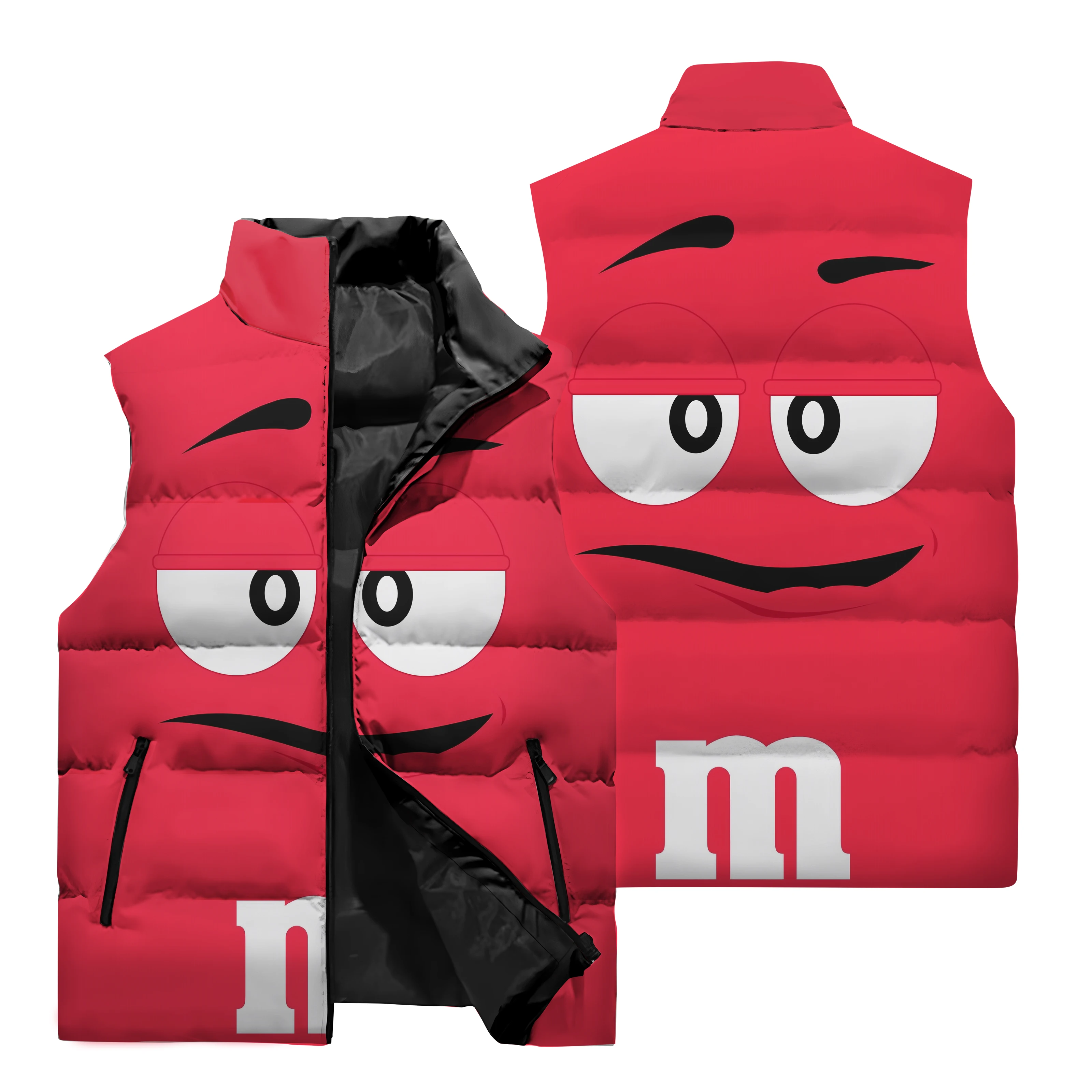 thumbnail image 1 of Chaqueta para hombre con estampado 3D de M&M con forma de frijoles de chocolate, para deportes al aire libre, acampada, cortavientos, informal, a la moda, 1 of 4