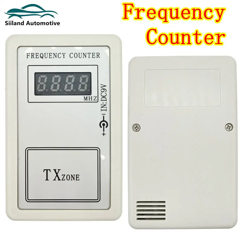 5PCS NEW Handheld Digital Frequency Counter Tester White For Car Auto Key Remote Control Detector Cymometer Power Supply Cable