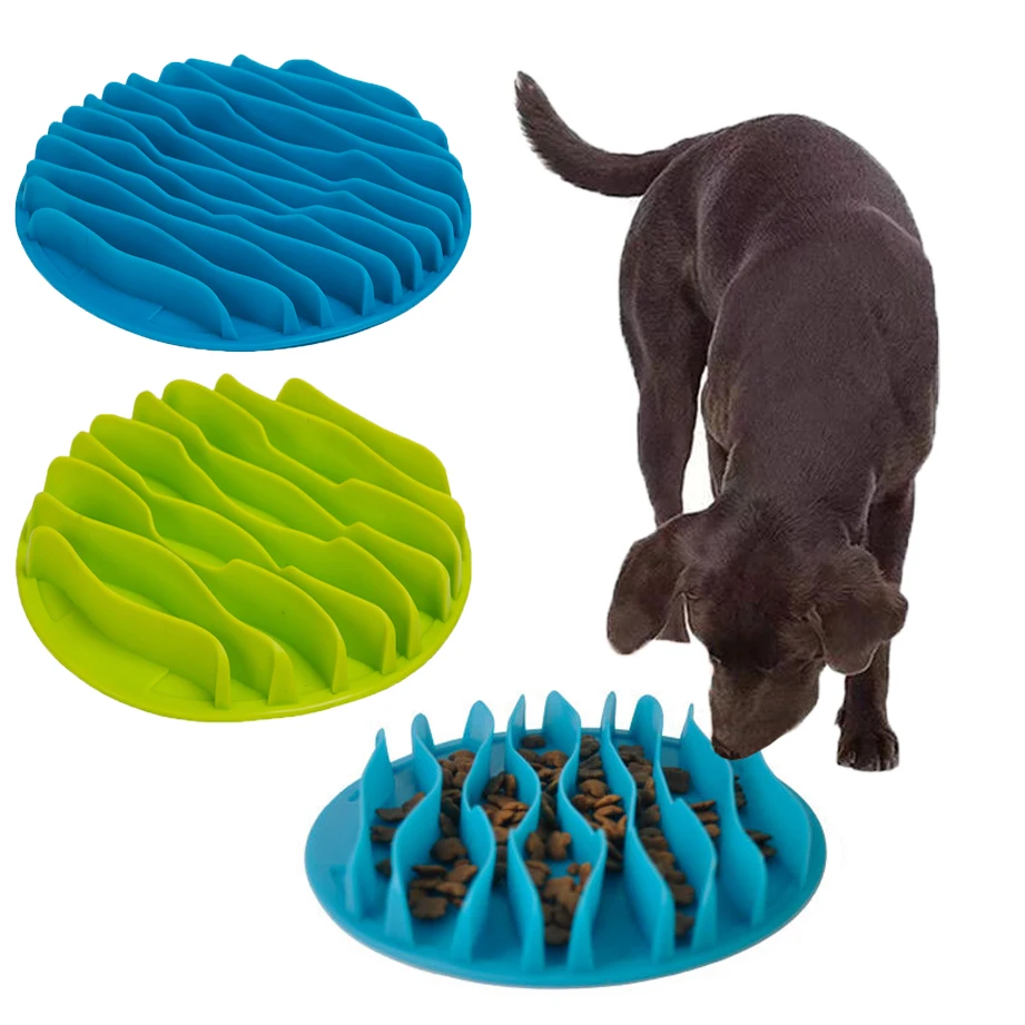

Pet Dog Cat Food Slow Feeder Jungle Design Puppy Anti Slip Choke Proof Bowl Stop Maze Bowl Healthy Eating Feeding Bloat Supplies