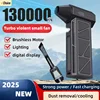 130000RPM Air Blower Turbo Jet Fan Vacuum Dust Cleaner Type-C Charging 52m/s High-Speed 4 Gear Wind Speed Turbo Violent Fan