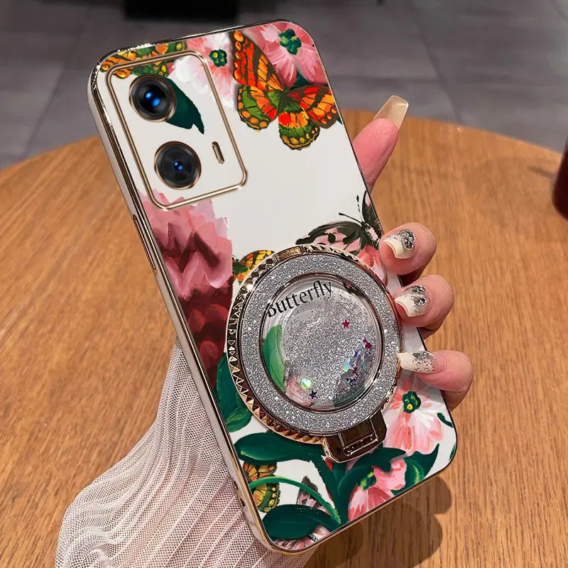 Colorful Butterfly Plating Phone Case Cover