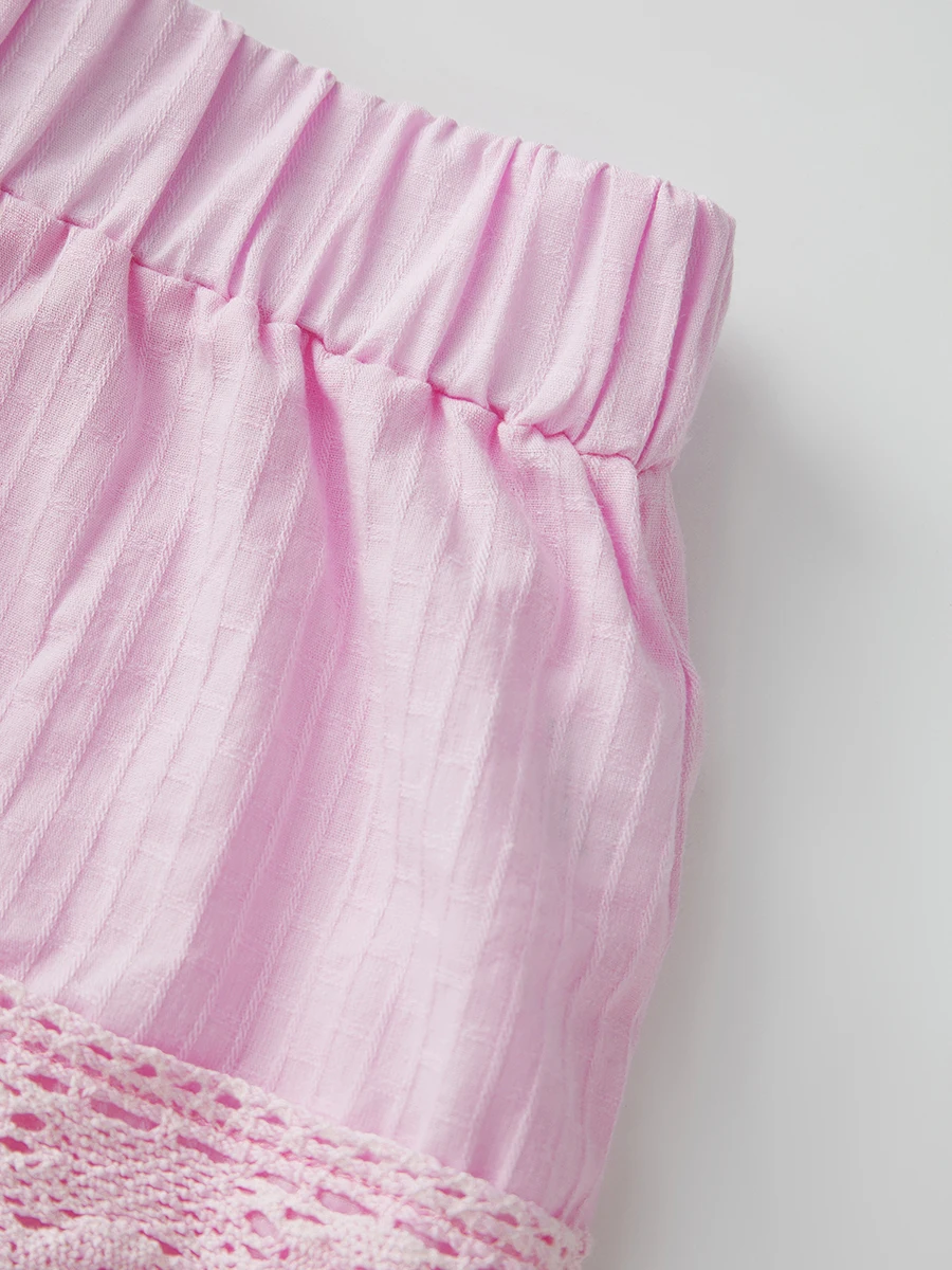 Women s 2 Piece Crop Top and Shorts Set with Lace Detailing Off Shoulder Design and Elastic Waistband for a Stylish and